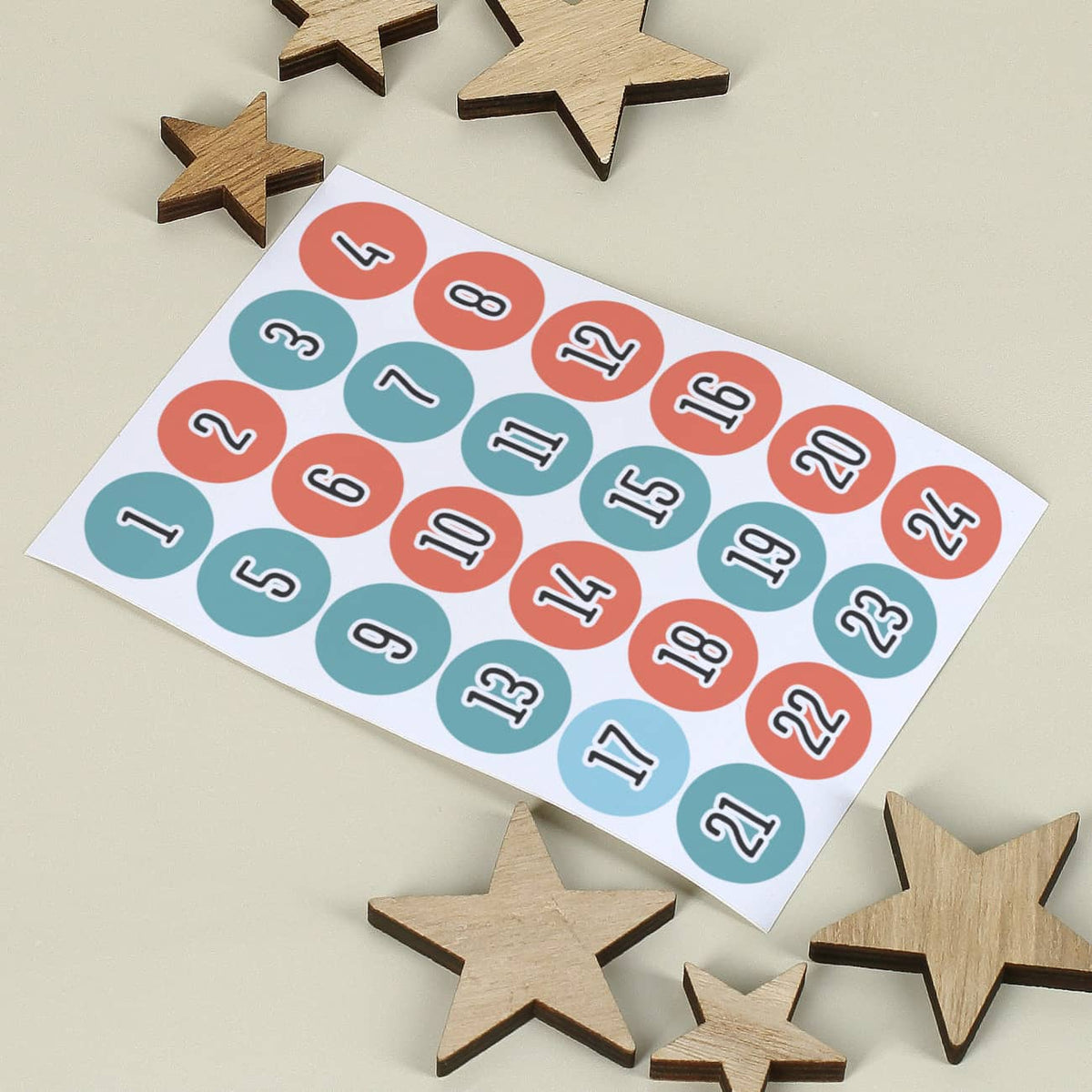 DIY Bierkasten-Adventskalender Set mit Aufklebern