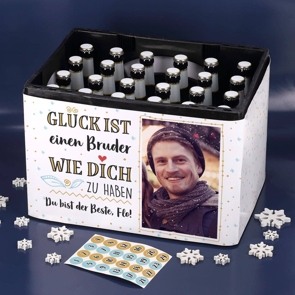 DIY Foto-Adventskalender für den Bierkasten mit Personalisierung