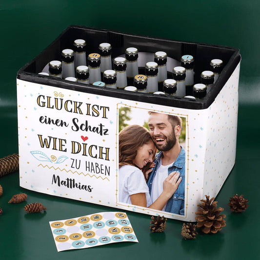 DIY Adventskalender für den Bierkasten mit Foto und Personalisierung