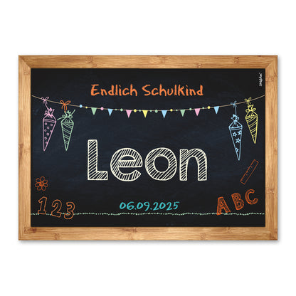 70x50cm großes Banner zur Einschulung mit Personalisierung