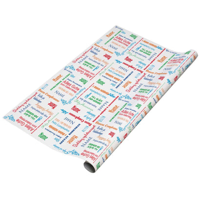 Geschenkpapier zum Geburtstag mit Name und Alter