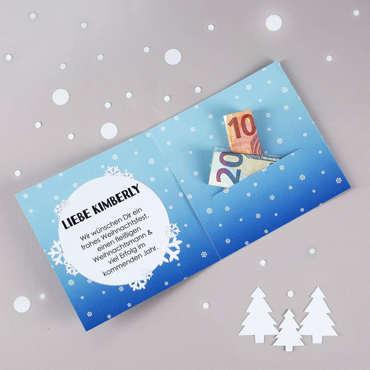 Karte zu Weihnachten mit Ihrem persönlichen Wunschtext gestaltet