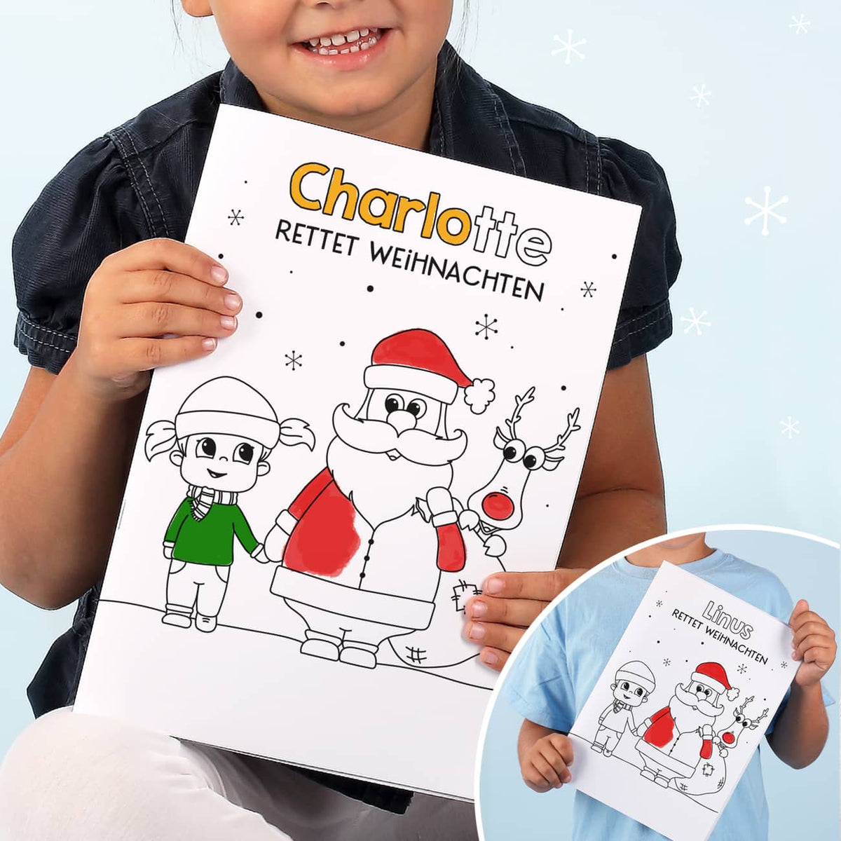 persönliches Malbuch als Weihnachtsgeschenk für Kinder
