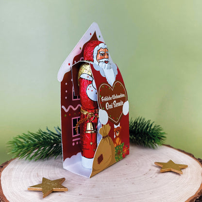 Lindt Schoko-Weihnachtsmann in personalisierter Verpackung | Süßer Weihnachtsgruß mit Name