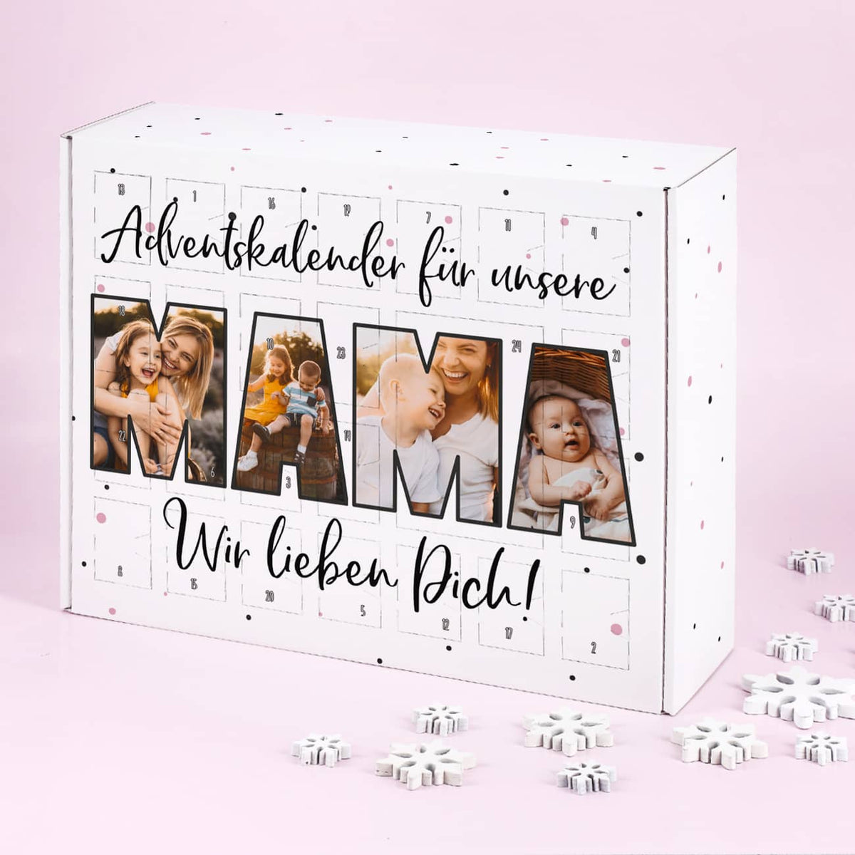 Zwei Zeilen Text & 4 Fotos nach Wunsch