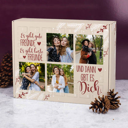 Weihnachtskalender für die beste Freundin mit 4 Fotos