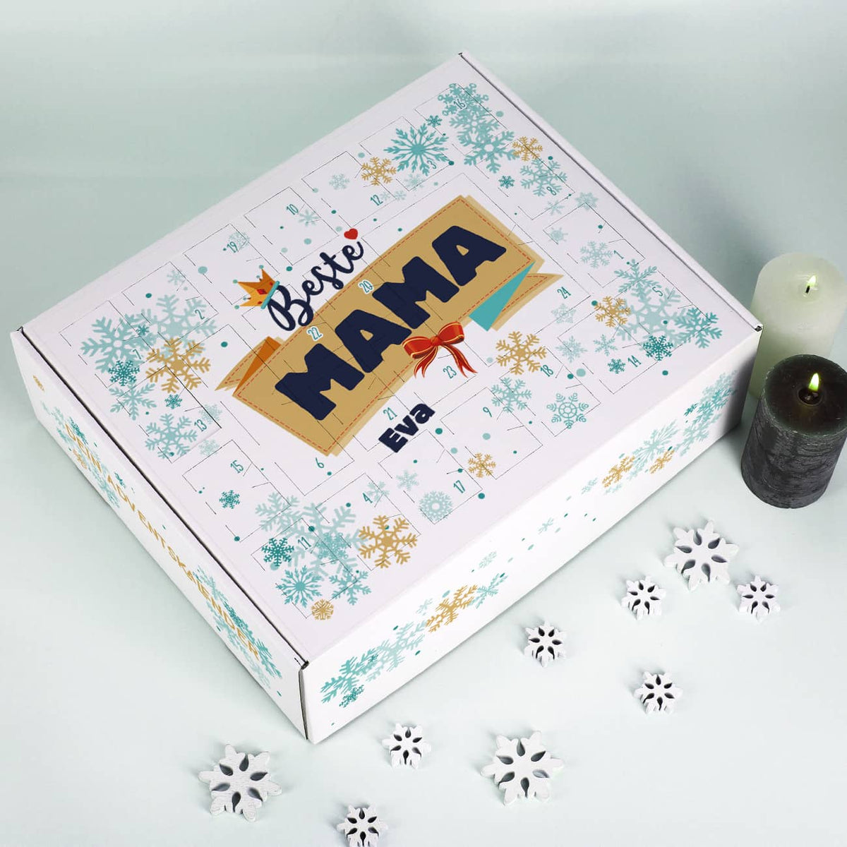 Beste Mama - Adventskalender mit Name zum selbst befüllen