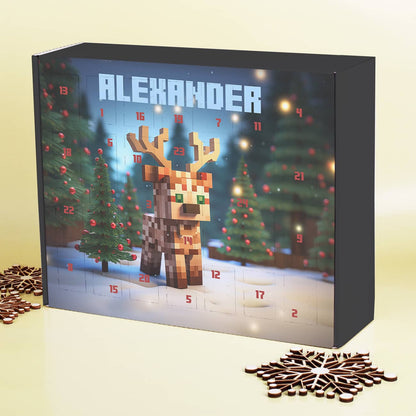 DIY Adventskalender zum selber Füllen mit Text personalisiert