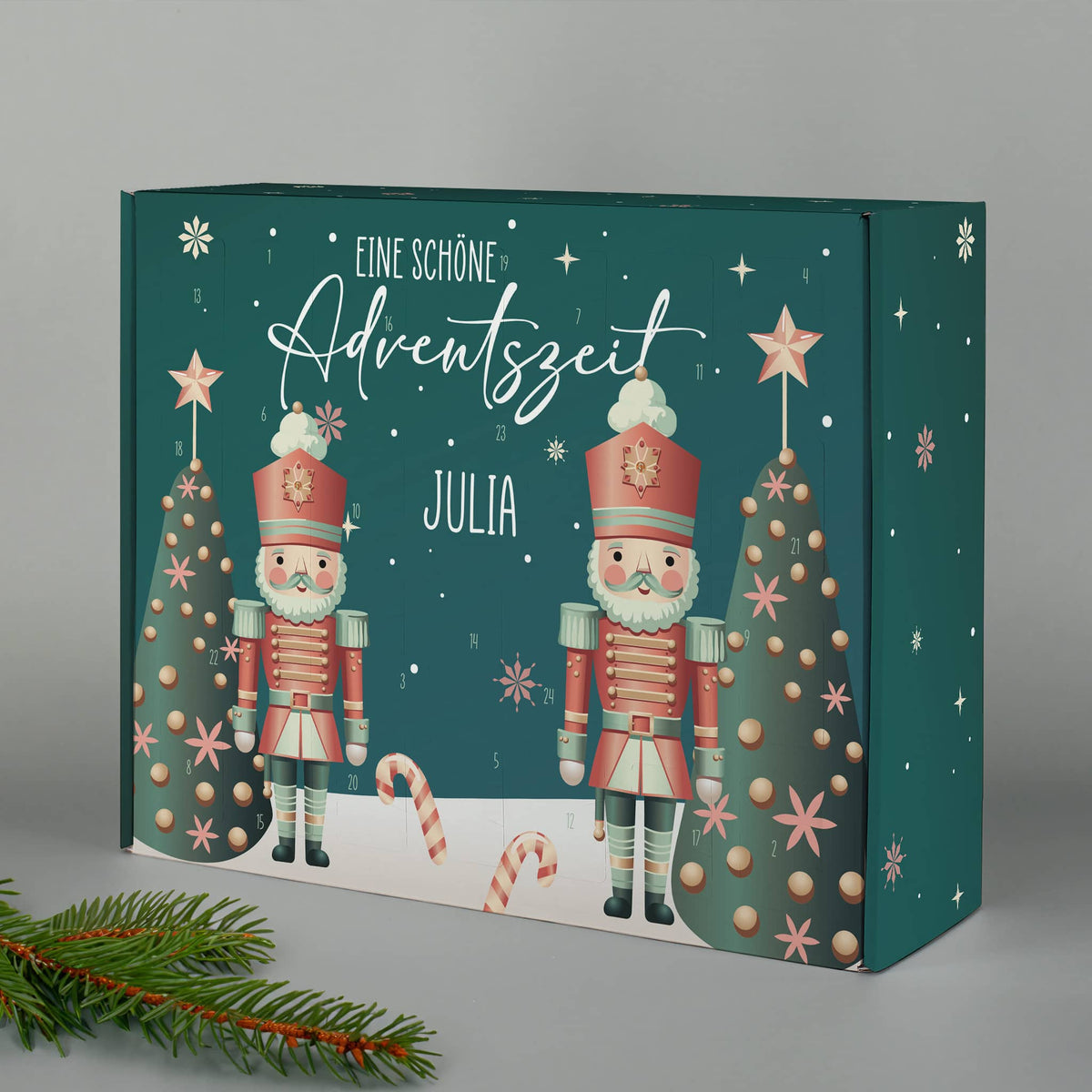 Nussknacker Adventskalender personalisiert mit Name zum selber Füllen