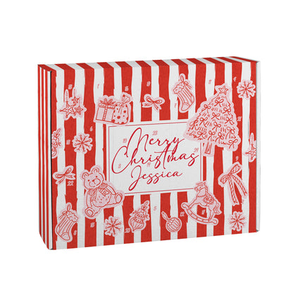Adventskalender mit Name personalisiert | DIY Kalender 'Merry Christmas' zum Befüllen f. Weihnachten