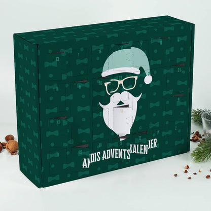 Adventskalender zum selbst Befüllen mit coolem Weihnachtsmann