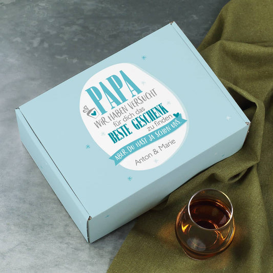 Geschenkverpackung für das beste Geschenk mit peresonalisiertem Text