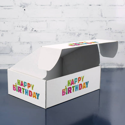 Happy Birthday - Geschenkverpackung zum Geburtstag mit Name und Alter