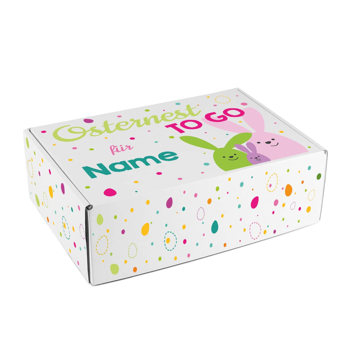 Geschenkbox zu Ostern mit Name bedruckt