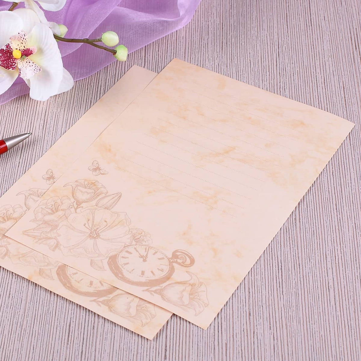 marmoriertes Papier zum Beschriften