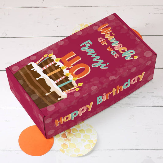 Tolle Box als Geschenkkarton zum Geburtstagsfest