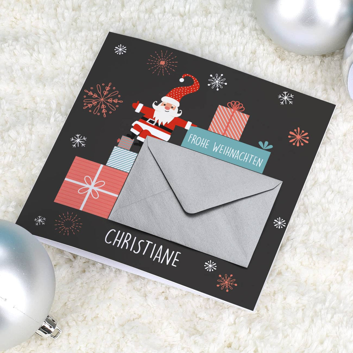 Geldgeschenk Weihnachtskarte mit Name