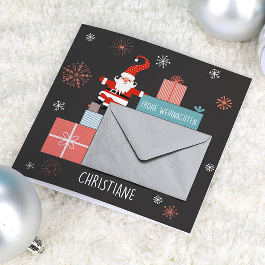 Geldgeschenk Weihnachtskarte mit Name