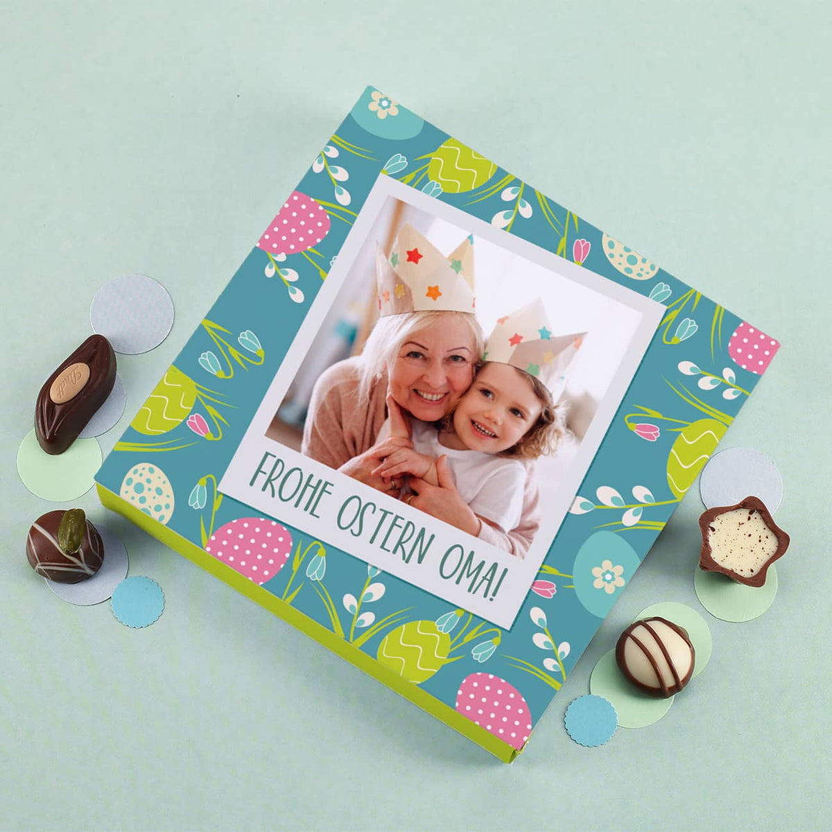 Pralinenschachtel mit Personalisierung zu Ostern