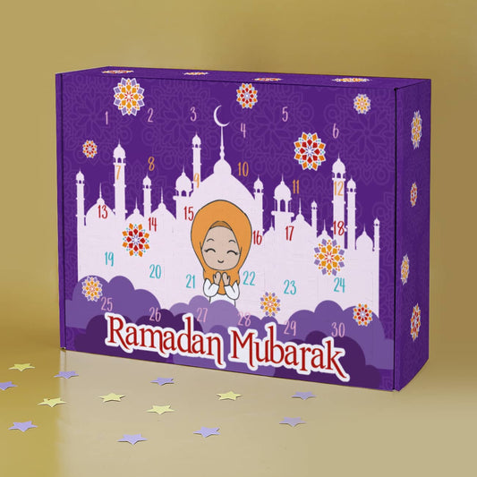 Ramadan Kalender zurm selbst Befüllen für Mädchen mit Ornamenten