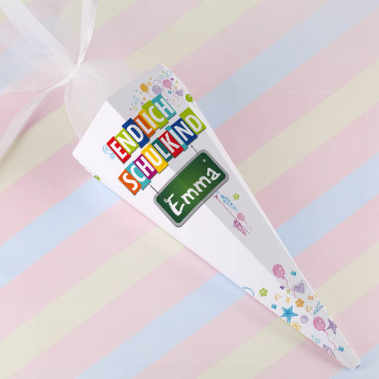 kleine Zuckertüte als Geschenk zur Einschulung