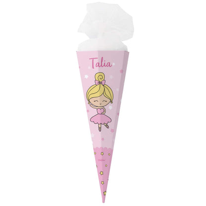Ballerina-Zuckertüte mit Wunschname