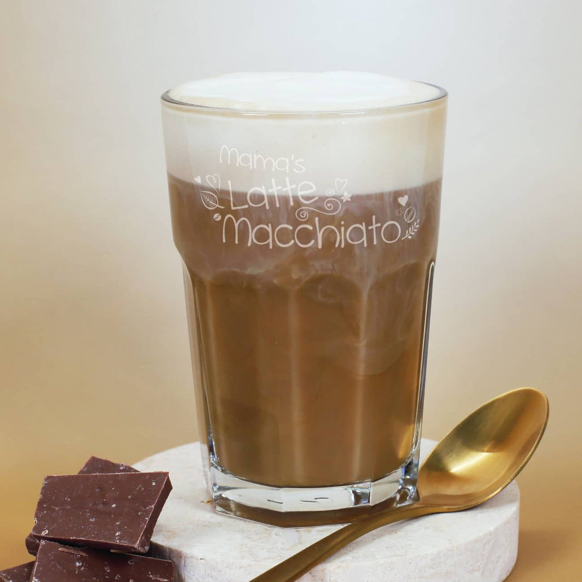 Latte Macchiato Glas mit Namensgravur
