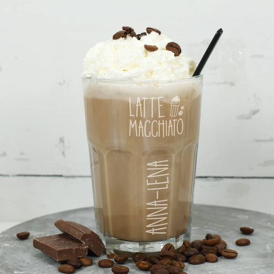 Latte Macchiato Glas mit Namensgravur