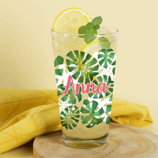 Tropical-Trinkglas mit Wunschname