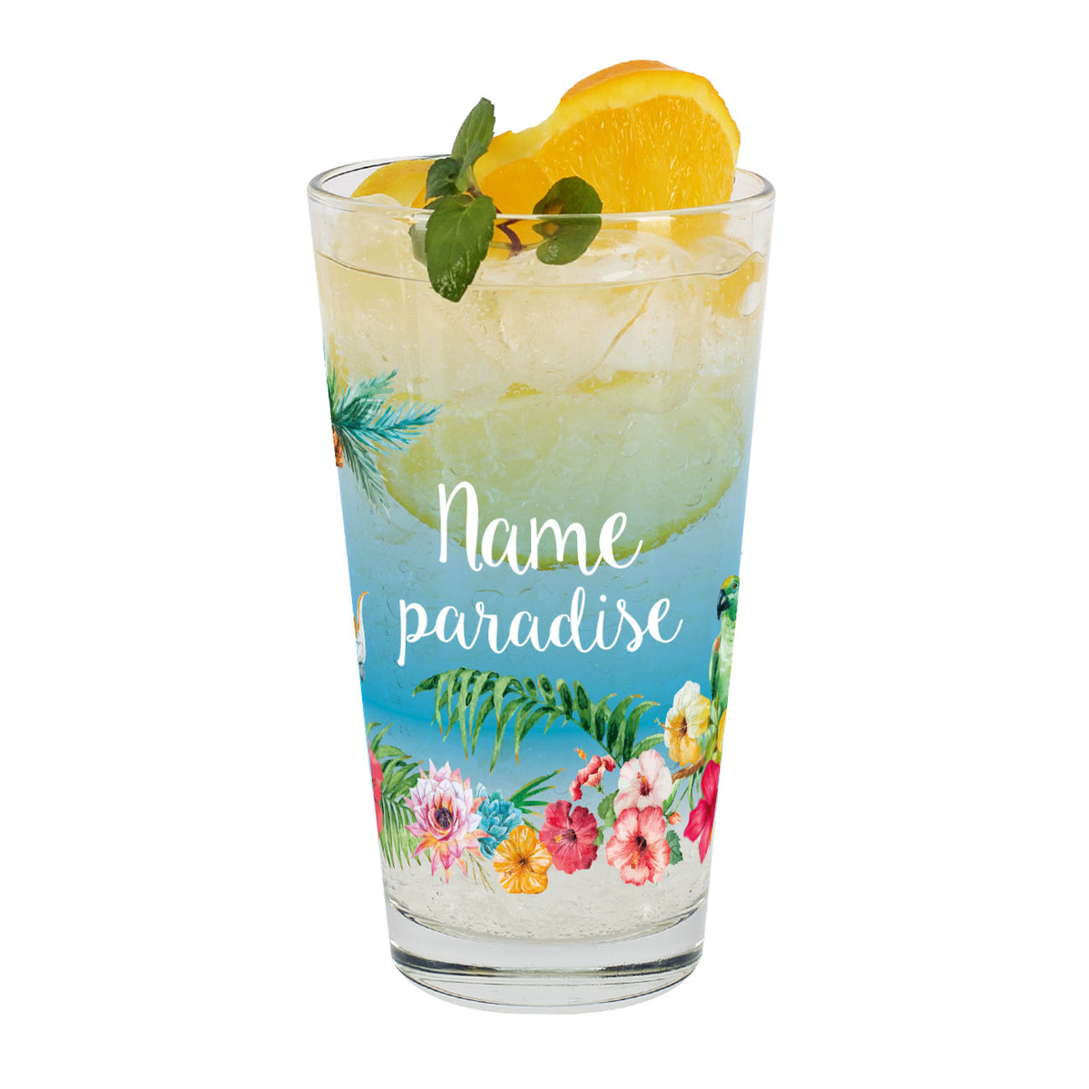 Trinkglas mit Name personalisiert