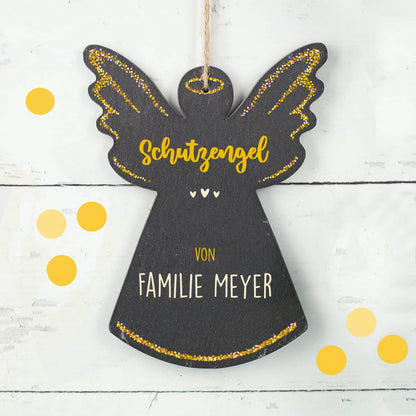 Schutzengel aus Schiefer mit Name