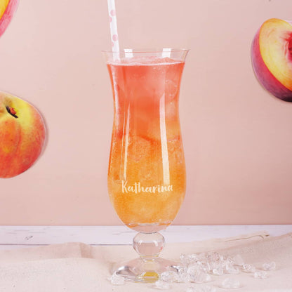 Hohes Cocktailglas graviert mit Name
