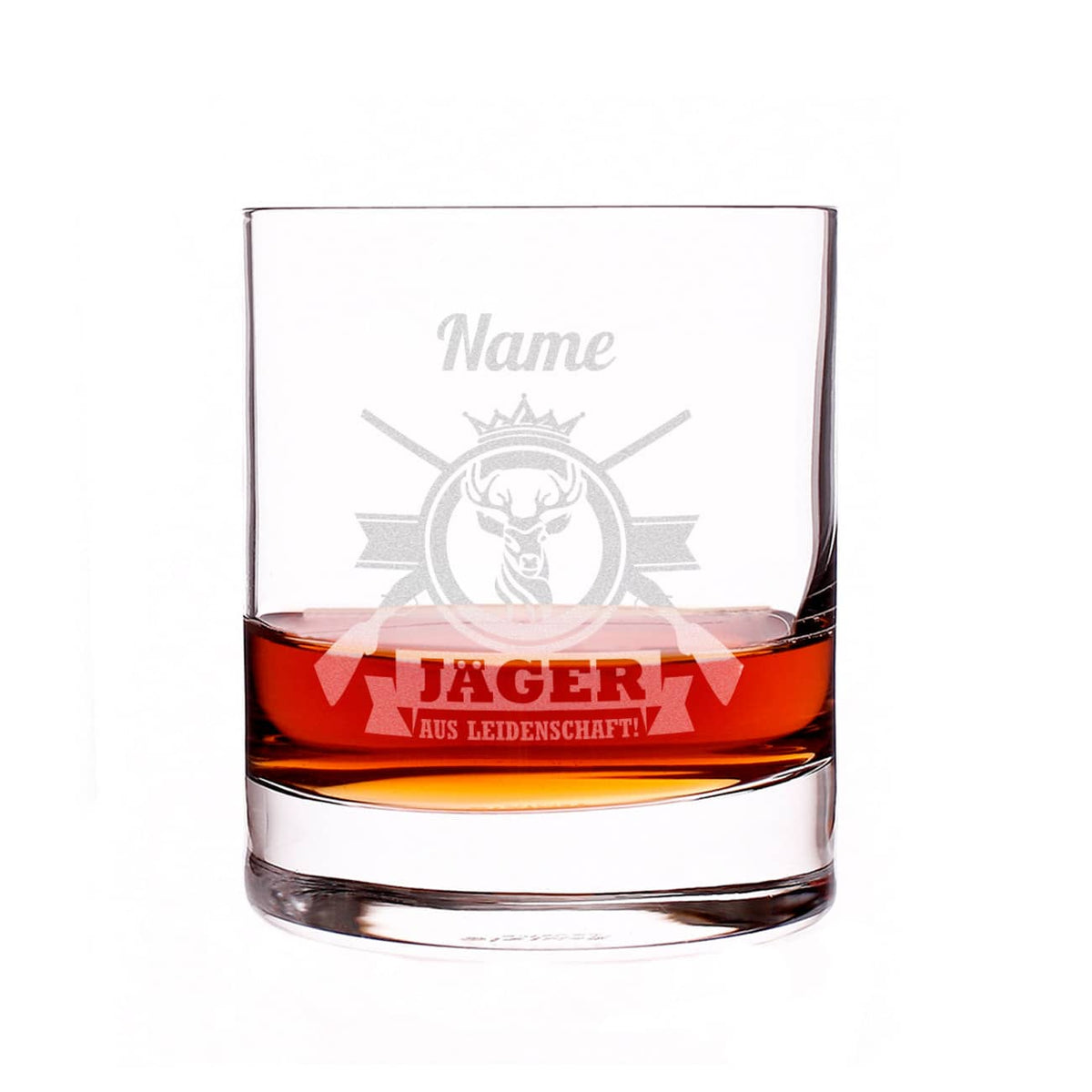 Jäger aus Leidenschaft - graviertes Whiskyglas