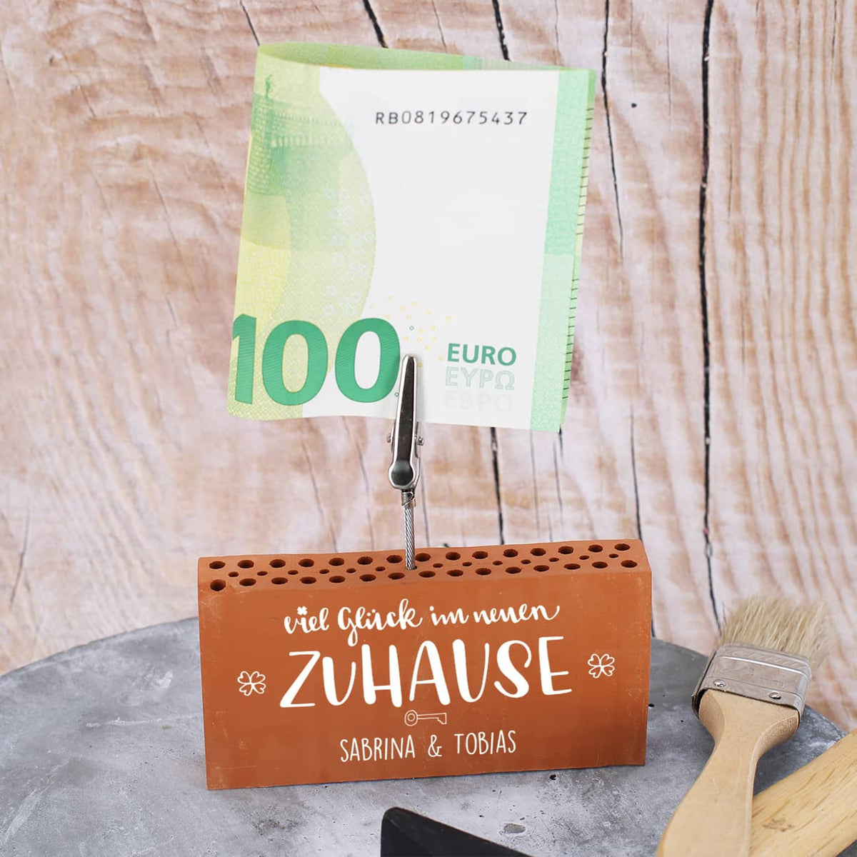 Geldclip als Geschenk zum Einzug