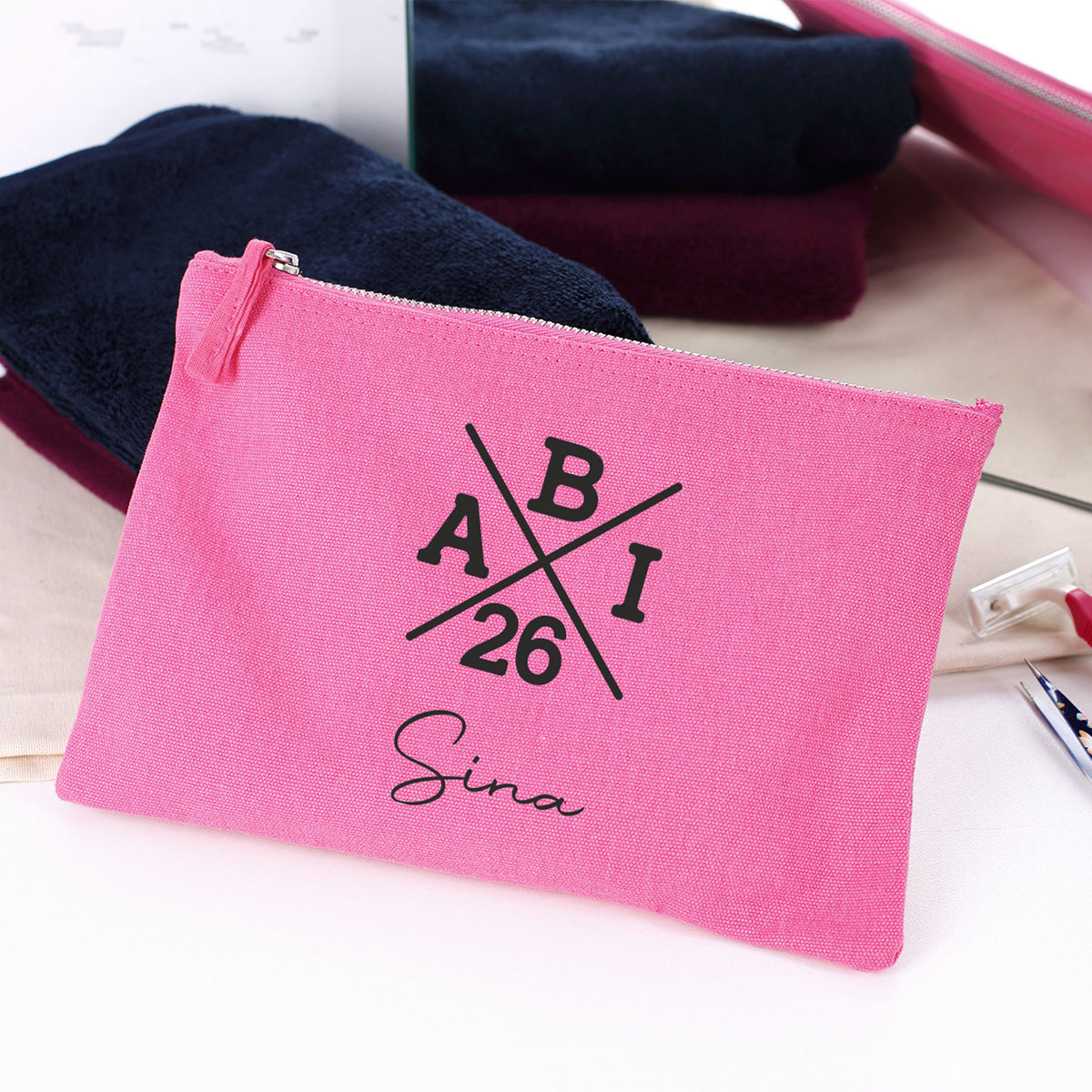 ABI kleine pinke Tasche mit Name "Sina" zum Abitur
