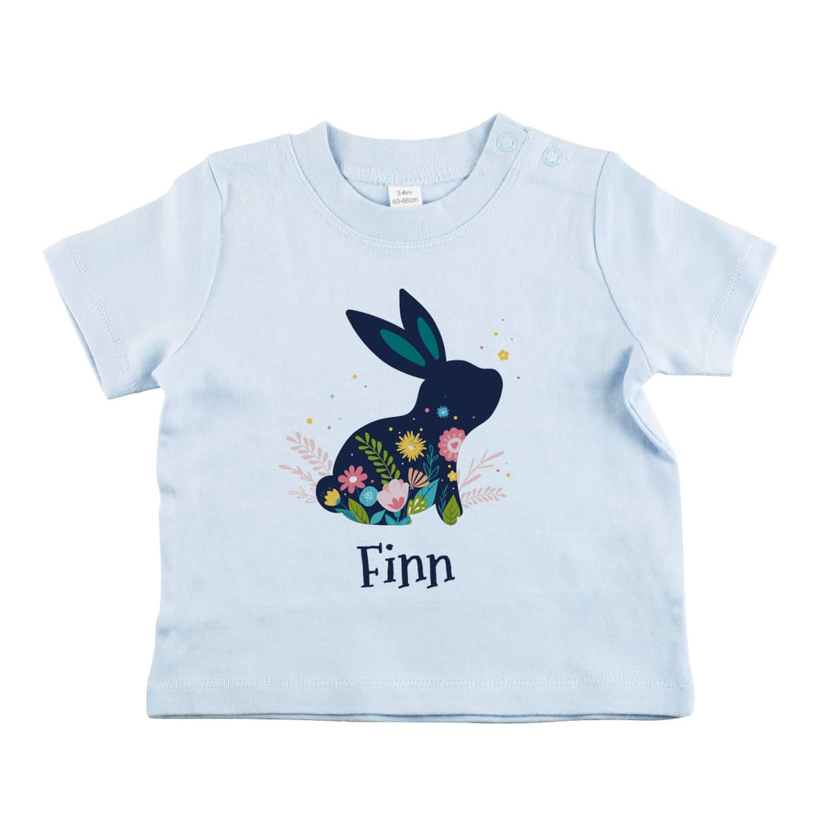 Babyshirt zu Ostern mit Name und Hase