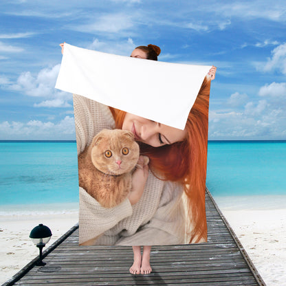 Personalisiertes Handtuch mit Foto in 3 Größen | Individuelles Geschenk für Familie & Freunde