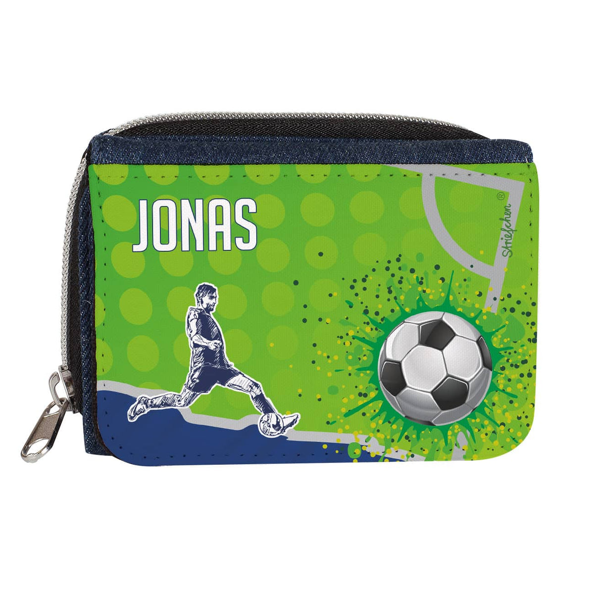 Bedruckt mit Fußball Motiv und Name