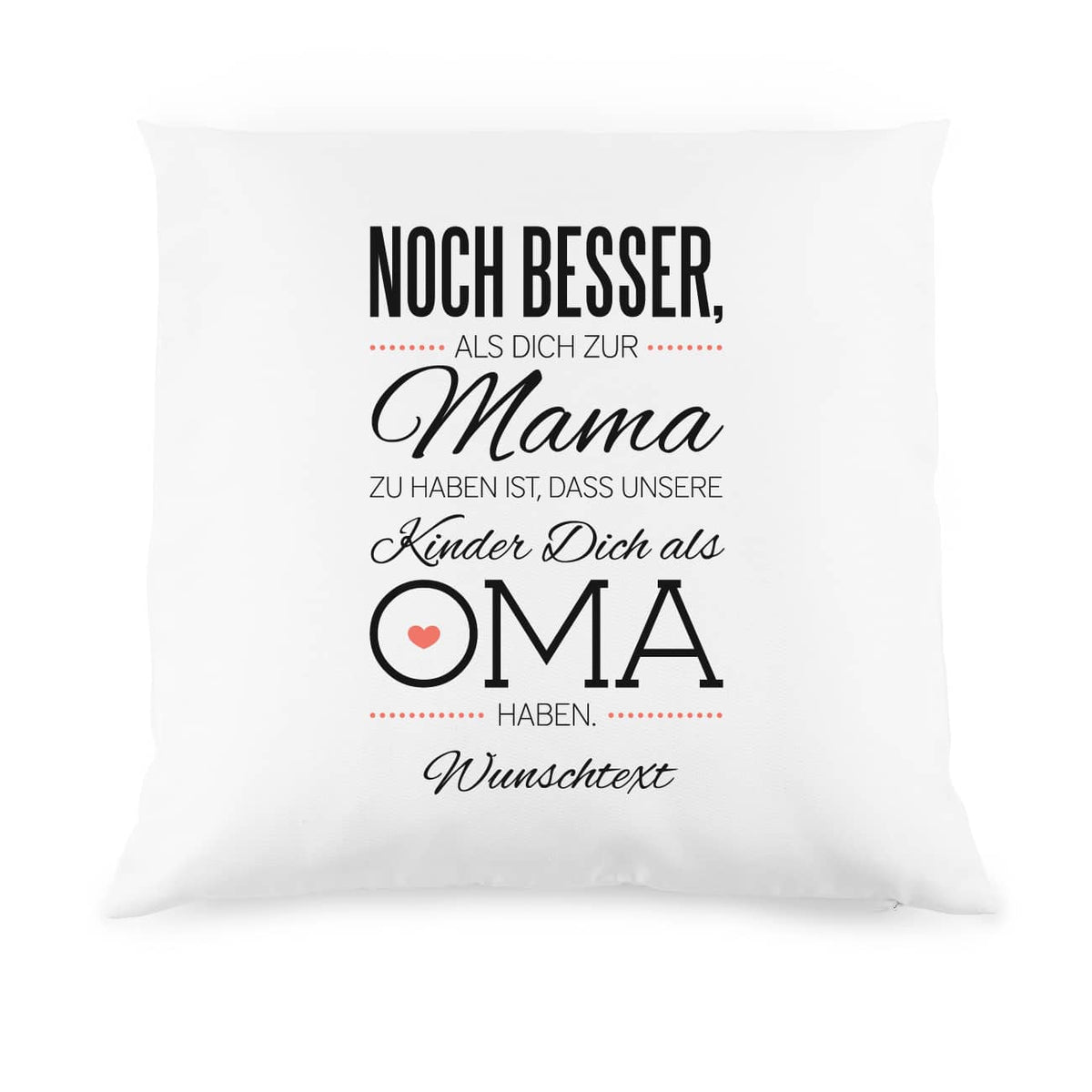 Kissen mit Wunschtext  für Oma zum Muttertag