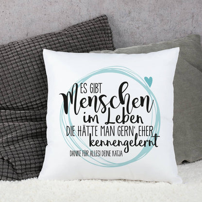 bedrucktes Kissen mit tollem Spruch und Ihrem Wunschtext