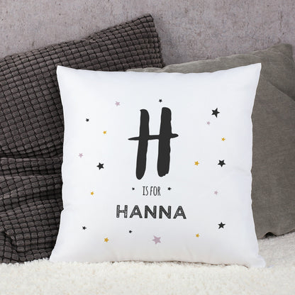 Kissen mit Name und Initiale