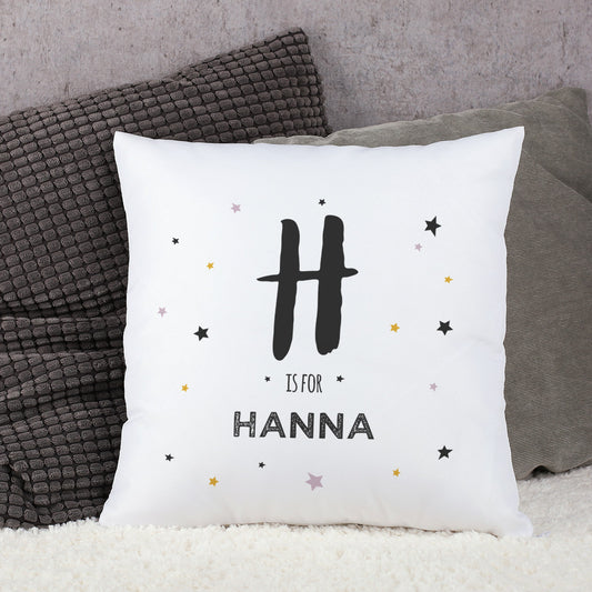 Kissen mit Name und Initiale