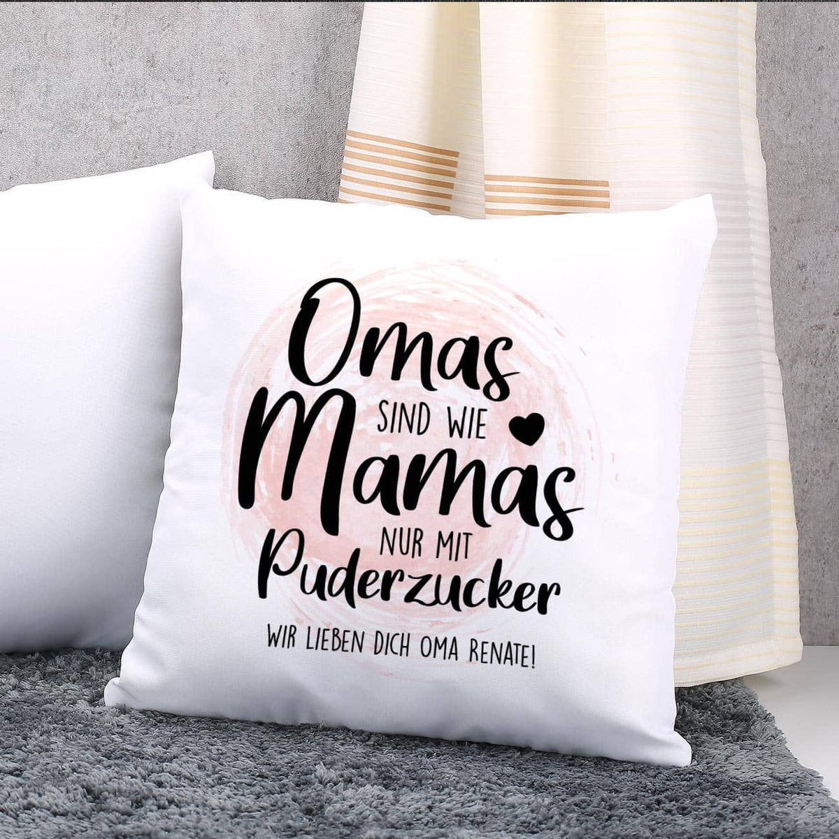 Kissen für Oma mit tollem Spruch und Wunschtext bedruckt