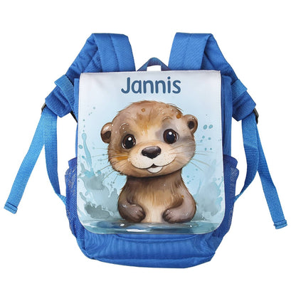 Kindergarten-Rucksack mit Otter und Name