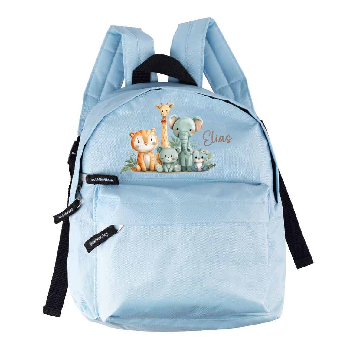 Kinderrucksack mit Tiermotiven in Blau für Jungen | Modell: Safari