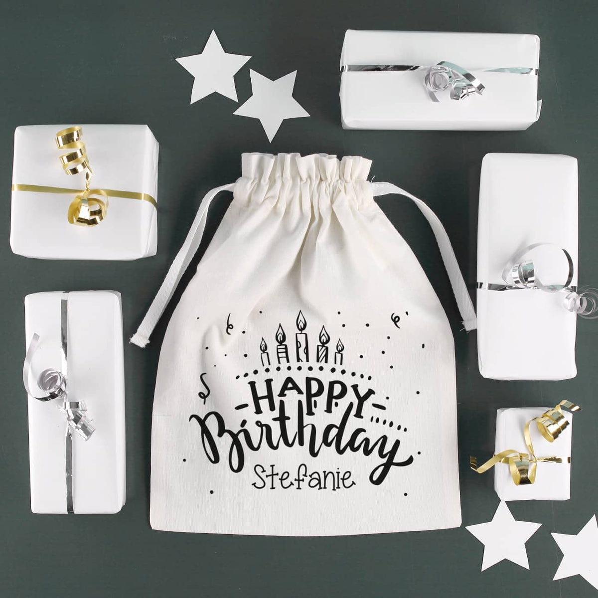 Geschenksäckchen zum Geburtstag mit Name