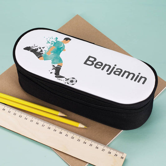Fußballer Stiftebox mit Namensaufdruck