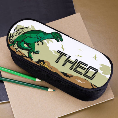 Federmappe mit Dinosaurier und Wunschname