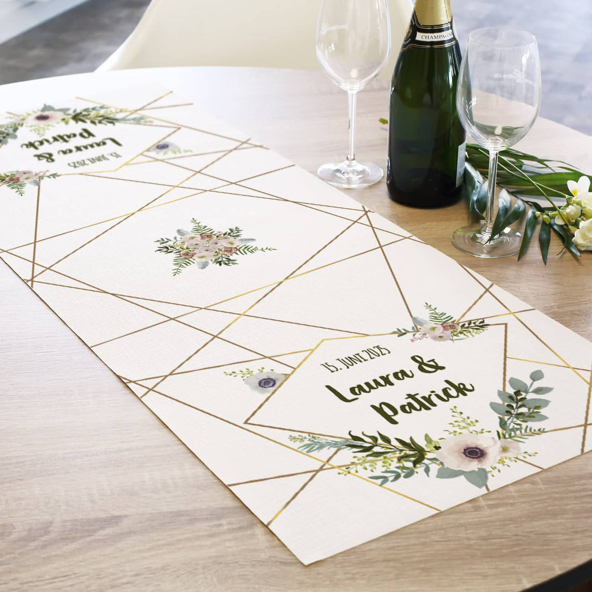 Florales Motiv mit Personalisierung