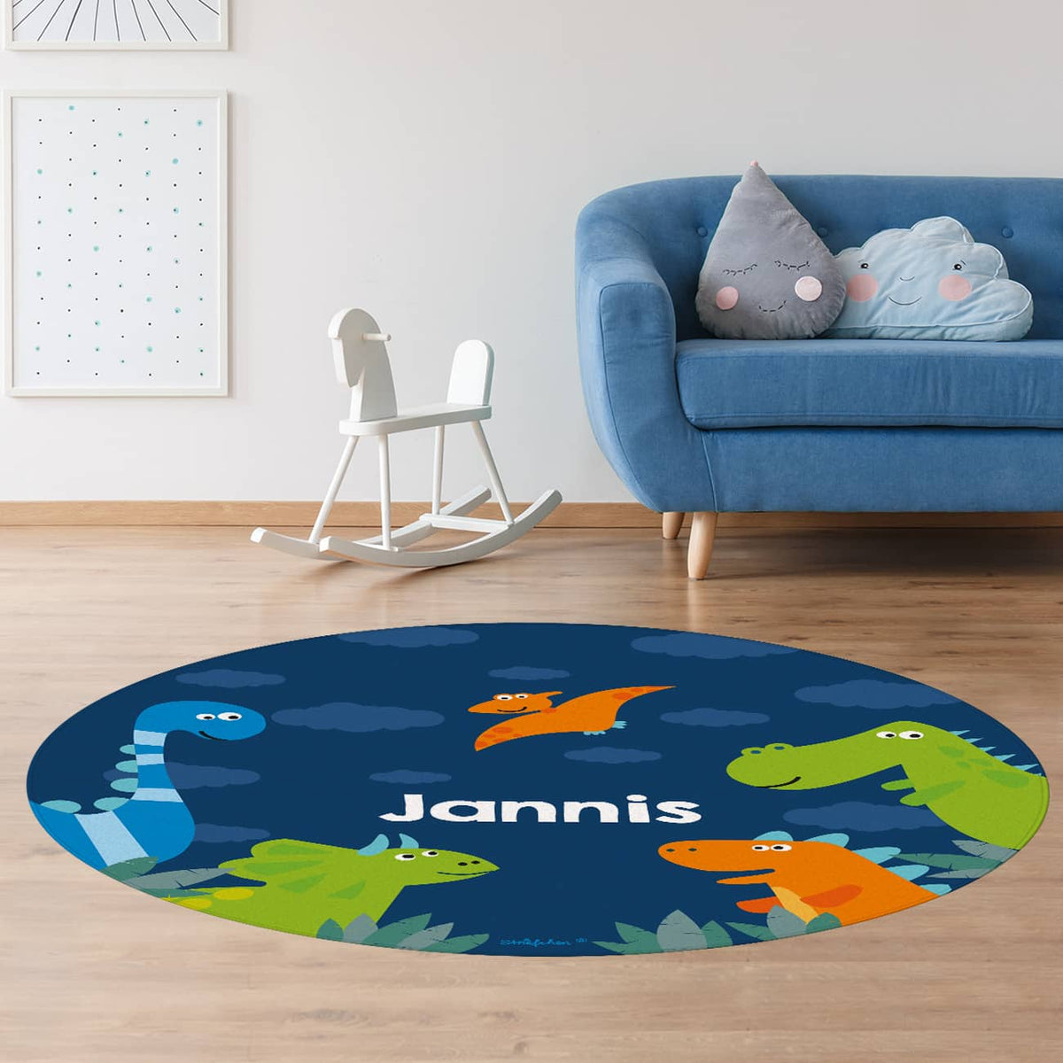 Schönes Wohnaccessoire für das Kinderzimmer mit Dinosaurier Motiv